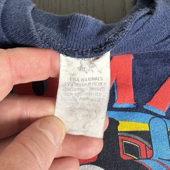 Vintage 90s THOMAS & FRIENDS Toddler Boy T-Shirt Long Sleeve Navy Blue Train - Picture 6 of 6